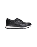 Tenis Exótico Avestruz con Cocodrilo Negro 456 León