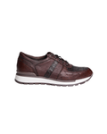 Tenis Exótico Avestruz con Cocodrilo Café 456 León