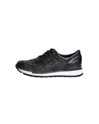 Tenis Exótico Avestruz con Cocodrilo Negro 456 León
