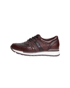Tenis Exótico Avestruz con Cocodrilo Café 456 León