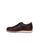 Tenis Exótico Avestruz con Cocodrilo Café 456 Tigre