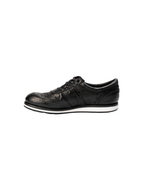 Tenis Exótico Avestruz con Cocodrilo Negro 456 Tigre