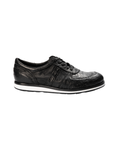 Tenis Exótico Avestruz con Cocodrilo Negro 456 Tigre